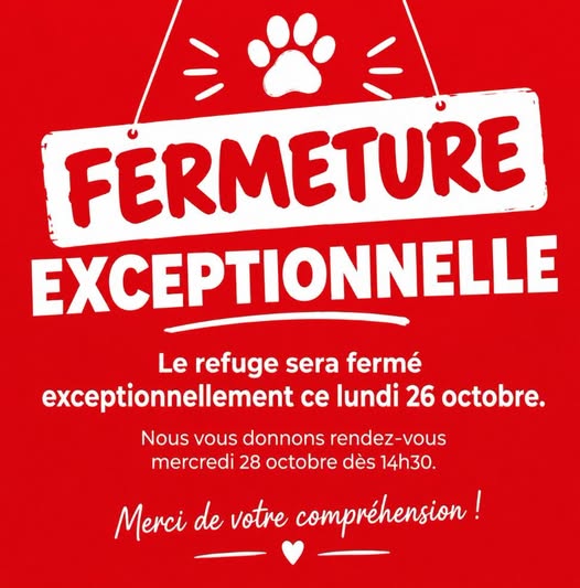 ⚠️ INFORMATION IMPORTANTE ⚠️ Lundi 26 octobre
